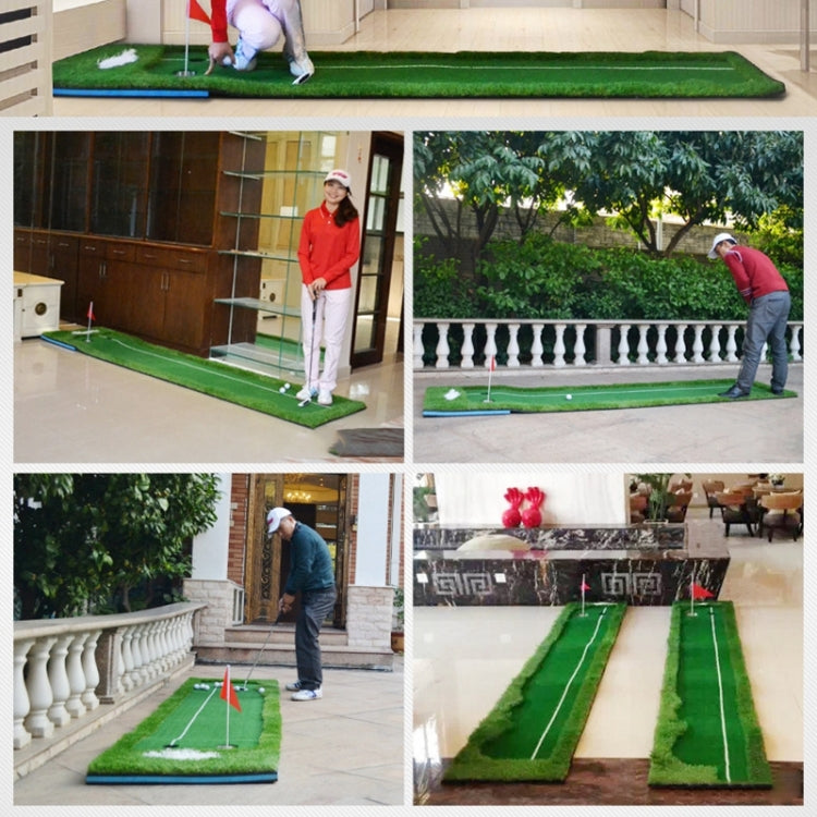 PGM 골프 더블 컬러 퍼팅 매트 푸시 로드 트레이너, 크기: 75x300cm