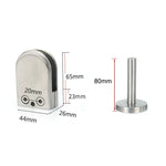 201 스테인리스 스틸 유리 피쉬 마우스 지지봉 고정 클립 14x80mm 봉 포함, 규격: L, L, 14x80mm 봉 포함