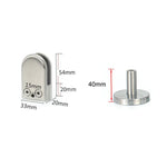 201 스테인리스 스틸 유리 피쉬 마우스 지지봉 고정 클립 14x40mm 봉 포함, 규격: S, S, 14x40mm 봉 포함