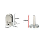 201 스테인리스 스틸 유리 피쉬 마우스 지지봉 고정 클립 14x60mm 봉 포함, 규격: S, S, 14x60mm 봉 포함