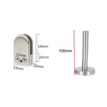 201 스테인리스 스틸 유리 피쉬 마우스 지지대 고정 클립 14x100mm 막대 포함, 사양: S, S, 14x100mm 막대 포함