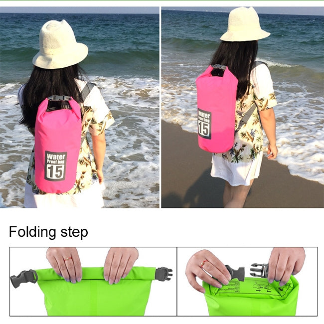 야외 방수 건조 이중 어깨끈 가방 드라이 색, 용량: 20L, 20L