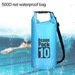 야외 방수 이중 어깨 가방 건식 색낭 PVC 배럴 가방, 용량: 20L, 용량: 20L (스카이 블루), 용량: 20L (노란색), 용량: 20L (검정), 용량: 20L (진한 파랑), 용량: 20L (주황), 용량: 20L (분홍), 용량: 20L (초록)