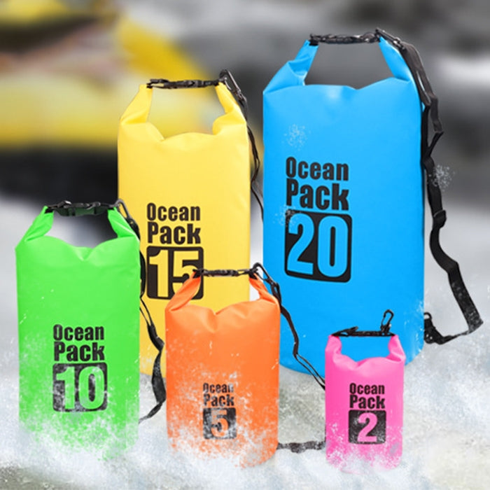 야외 방수 이중 어깨 가방 건식 색낭 PVC 배럴 가방, 용량: 20L, 용량: 20L (스카이 블루), 용량: 20L (노란색), 용량: 20L (검정), 용량: 20L (진한 파랑), 용량: 20L (주황), 용량: 20L (분홍), 용량: 20L (초록)