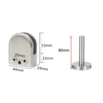 201 스테인리스 스틸 유리 피쉬 마우스 지지봉 고정 클립 14x80mm 봉 포함, 규격: M, M, 14x80mm 봉 포함