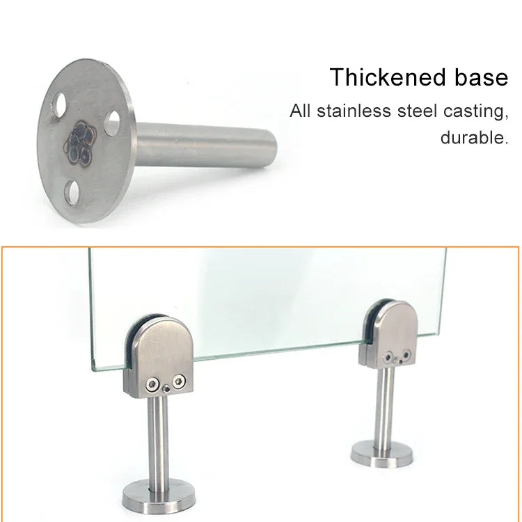 201 스테인리스 스틸 유리 피쉬 마우스 지지 로드 고정 클립 14x100mm 로드 포함, 규격: M, M, 14x100mm 로드 포함