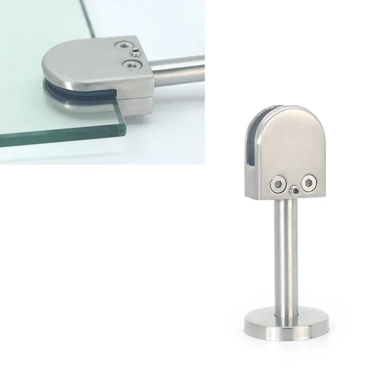 304 Stainless Steel Glass Fish Mouth Support Rod Fixing Clip with 14x40mm Rod, Specification: XL, XL, with 14x40mm Rod