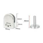 304 스테인리스 스틸 유리 피쉬 마우스 지지봉 고정 클립 14x60mm 봉 포함, 규격: M, M, 14x60mm 봉 포함