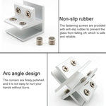10개 세트 F형 알루미늄 합금 유리 조합 클램프 캐비닛 칸막이 고정 클립, 크기: S, 클립 5-10mm, F형, S, 클립 5-10mm