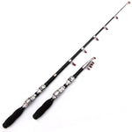 37cm 휴대용 텔레스코픽 바다 낚싯대 미니 낚시대, 확장 길이: 2.3m, 2.3m