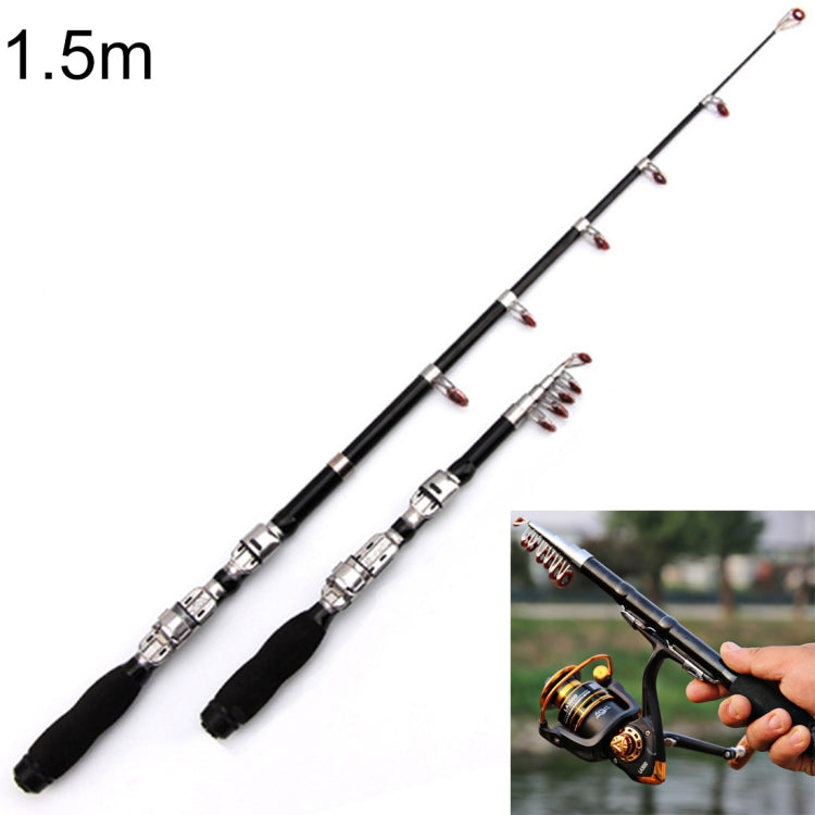 32cm 휴대용 텔레스코픽 바다 낚싯대 미니 낚시대, 확장 길이: 1.5m, 1.5m