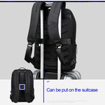 Bopai 751-006881 비즈니스 방수 대용량 이중 어깨 가방, USB 충전 포트 포함, 사이즈: 30x14x44cm, 751-006881