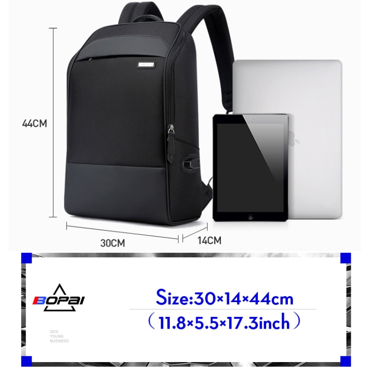 Bopai 751-006881 비즈니스 방수 대용량 이중 어깨 가방, USB 충전 포트 포함, 사이즈: 30x14x44cm, 751-006881