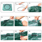 132갤런 500L PP 정원 낙엽 가방 녹색 폐기물 가방, 사이즈: 80cm x 100cm, 500L