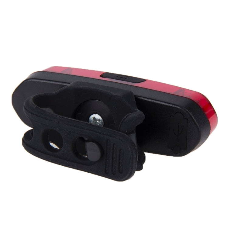 AQY-096 IPX4 분리형 USB 충전식 듀얼 컬러 LED 자전거 후미등, 화이트 & 레드, 블루 & 레드