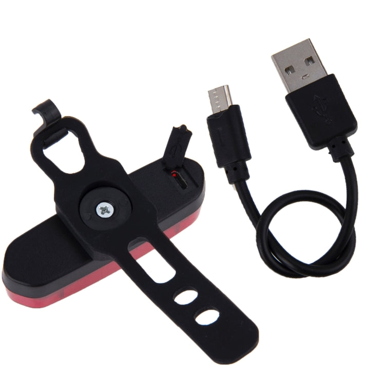 AQY-096 IPX4 분리형 USB 충전식 듀얼 컬러 LED 자전거 후미등, 화이트 & 레드, 블루 & 레드