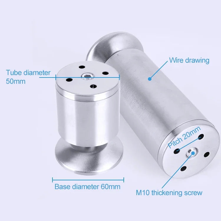스테인리스 스틸 와이어 드로잉 두꺼워진 기둥 소파 가구 캐비닛 다리, 높이: 180mm, 180mm