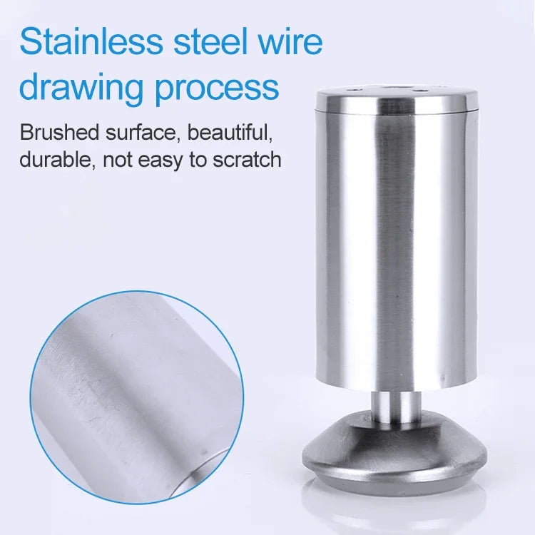 스테인리스 스틸 와이어 드로잉 두꺼워진 기둥 소파 가구 캐비닛 다리, 높이: 180mm, 180mm