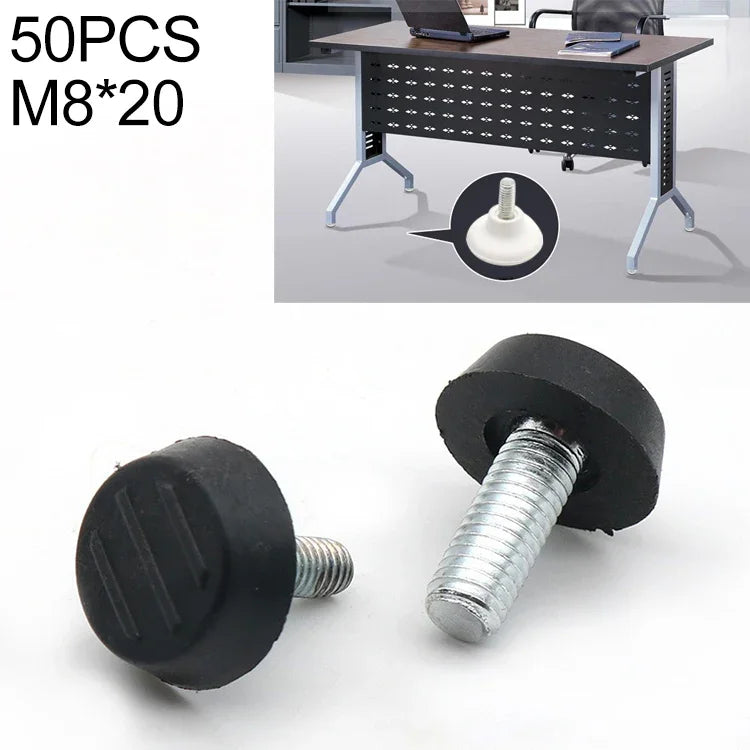 50개 조절식 발판 가구 나사 지지 스텁, M8x20, M8x20