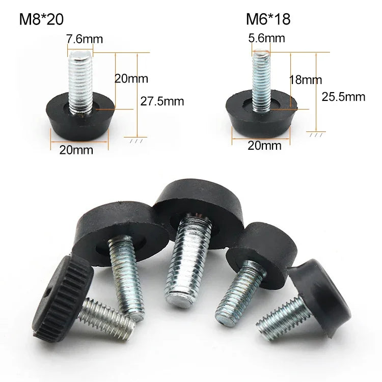 50개 조절식 발판 가구 나사 지지 스텁, M8x20, M8x20