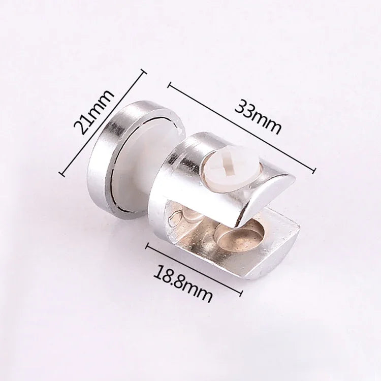 10개 아연 합금 광택 고정 브래킷 연결 8mm 원통형 유리 고정 클램프 베이스 포함, 8mm 원통형, 베이스 포함