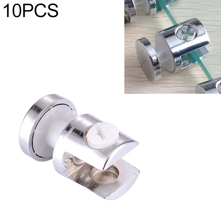 10개 아연 합금 광택 고정 브래킷 연결 12mm 원통형 유리 고정 클램프 베이스 포함, 12mm 원통형, 베이스 포함