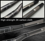 TOSEEK 풀 카본 파이버 로드 바이크 벤트 핸들바, 사이즈: 620mm (무광), 620mm