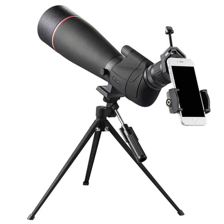 HTK-72 20x-60x 고화질 야간 시야 줌 단안 망원경 아웃도어 캠핑 조류 관찰용 삼각대 포함, 20 x 60