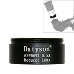 Datyson 5P0092 굵은 나사 천문 망원경 액세서리 1.25인치 0.5X 축소 초점 렌즈 축소 배율 렌즈, 5P0092 굵은 나사