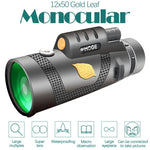 Moge 12x50 전문가용 HD 단안경 야간 투시 망원경 삼각대 포함, Moge 12x50 삼각대 포함