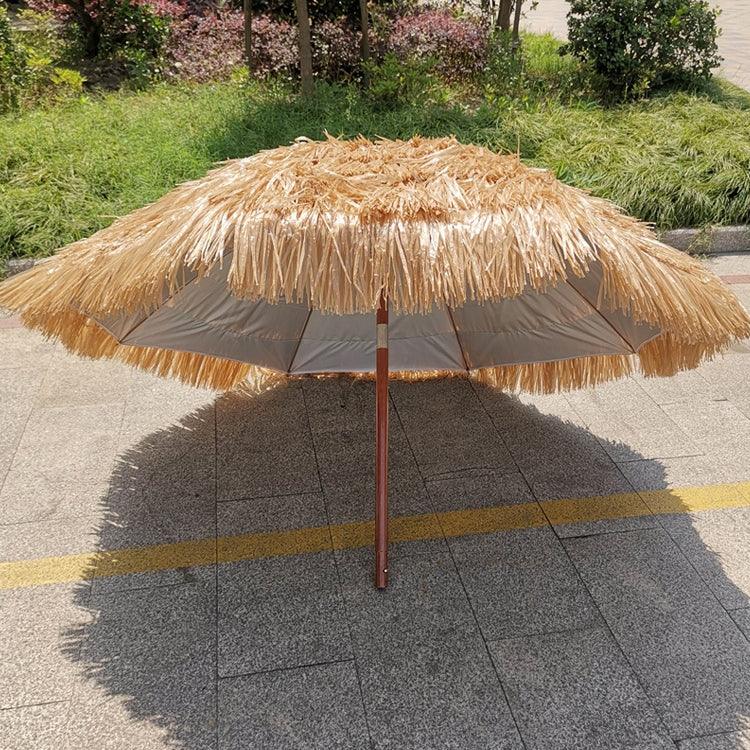 해변 휴가용 그늘 모조 짚 우산, 규격: 2m, 2m 우산