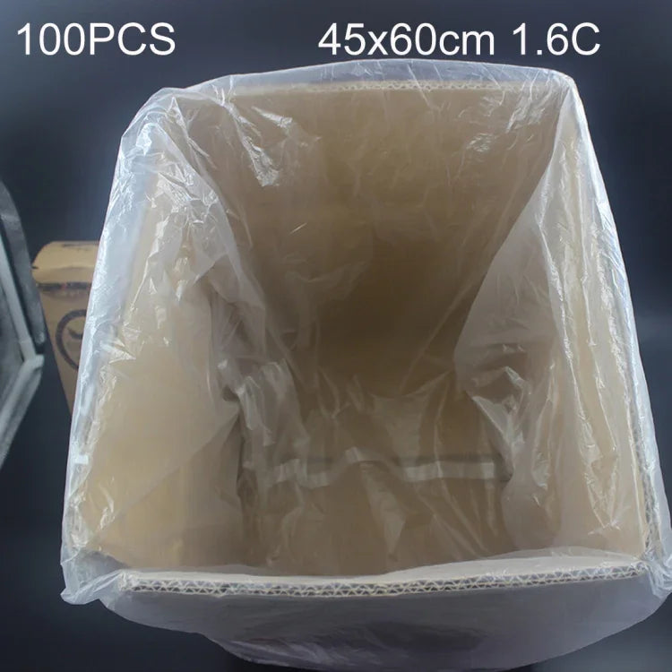 100개 1.6C 방진 방습 플라스틱 PE 포장 봉투, 크기: 45cm x 60cm, 45cm x 60cm