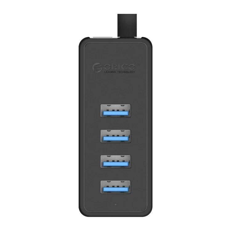 ORICO W5P-U3-30 4포트 USB 3.0 데스크탑 허브, 30cm 마이크로 USB 케이블 전원 공급, W5P-U3-30 블랙