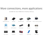 ORICO W5P-U3-30 4포트 USB 3.0 데스크탑 허브, 30cm 마이크로 USB 케이블 전원 공급, W5P-U3-30 블랙