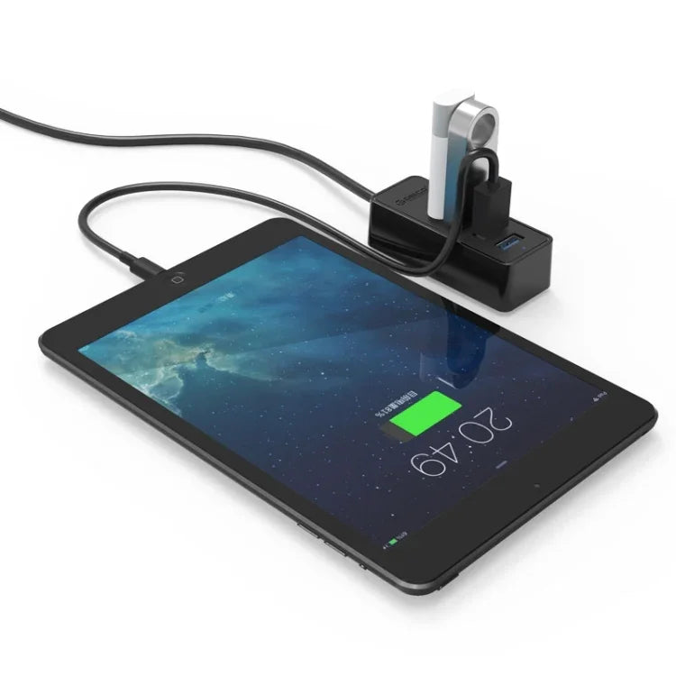 ORICO W5P-U3-30 4포트 USB 3.0 데스크탑 허브, 30cm 마이크로 USB 케이블 전원 공급, W5P-U3-30 블랙