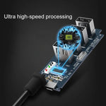 ORICO W5P-U3-30 4포트 USB 3.0 데스크탑 허브, 30cm 마이크로 USB 케이블 전원 공급, W5P-U3-30 블랙