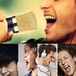 FIFINE F-700 전문 콘덴서 사운드 녹음 마이크 스튜디오 라디오 방송 및 라이브 방송용 쇼크 마운트 포함, 3.5mm 이어폰 포트, 케이블 길이: 2.5m