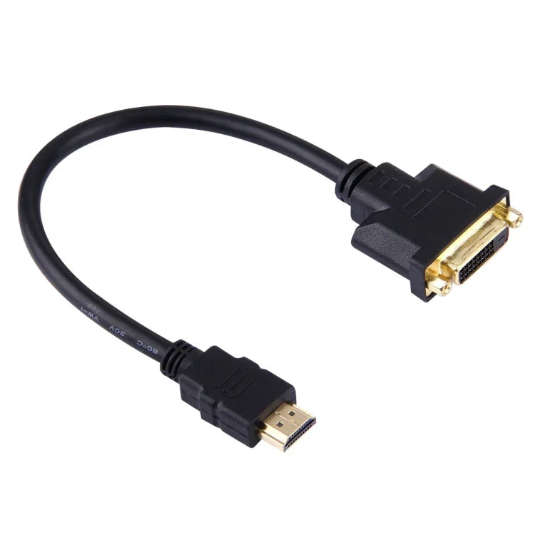 30cm HDMI 수 to 24+1 DVI 암 어댑터 케이블, 길이: 30cm