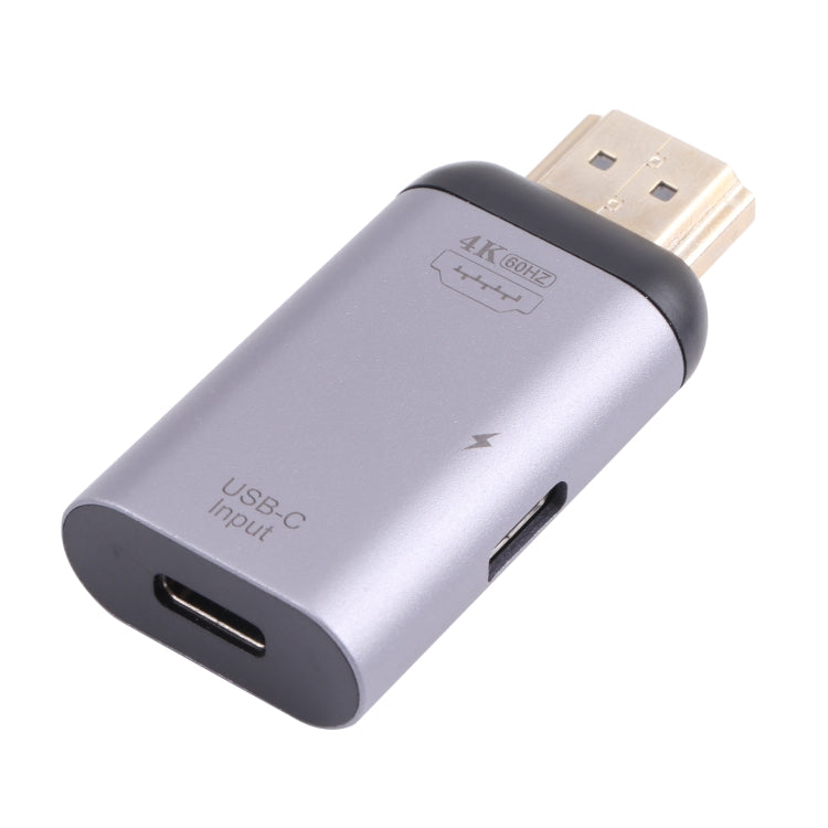 2 in 1 4K 60Hz HDMI 수컷 to USB-C / 타입-C 충전 + USB-C / 타입-C 암컷 어댑터, HDMI