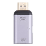 2 in 1 4K 60Hz HDMI 수컷 to USB-C / 타입-C 충전 + USB-C / 타입-C 암컷 어댑터, HDMI