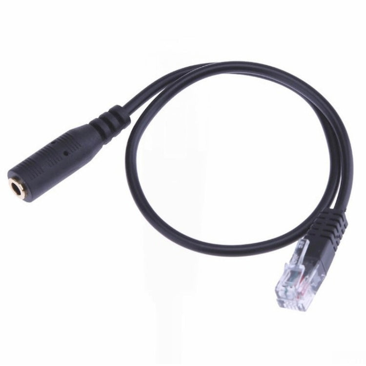 3.5mm 잭 to RJ9 PC/모바일폰 헤드셋 to 사무실 전화 어댑터 변환 케이블, 길이: 32cm