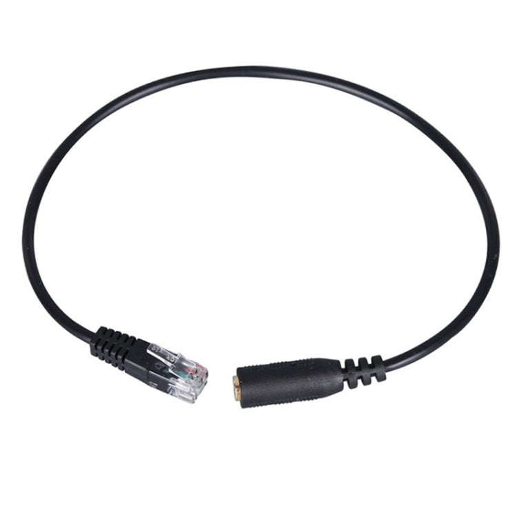 3.5mm 잭 to RJ9 PC/모바일폰 헤드셋 to 사무실 전화 어댑터 변환 케이블, 길이: 32cm