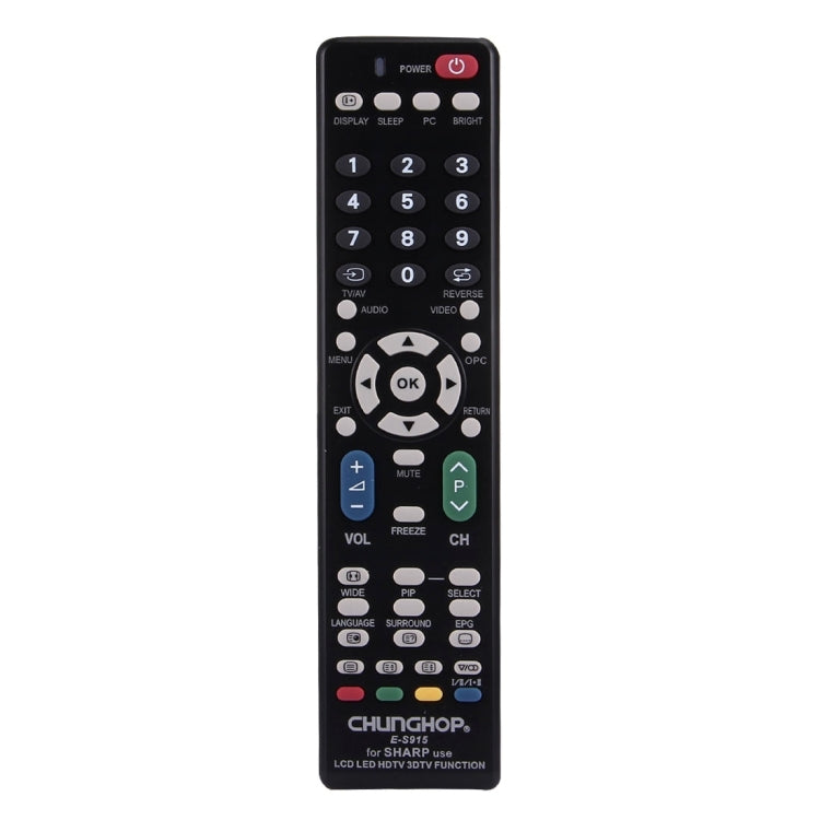 CHUNGHOP E-S915 샤프 LED TV / LCD TV / HDTV / 3DTV용 범용 리모컨, 샤프 TV용