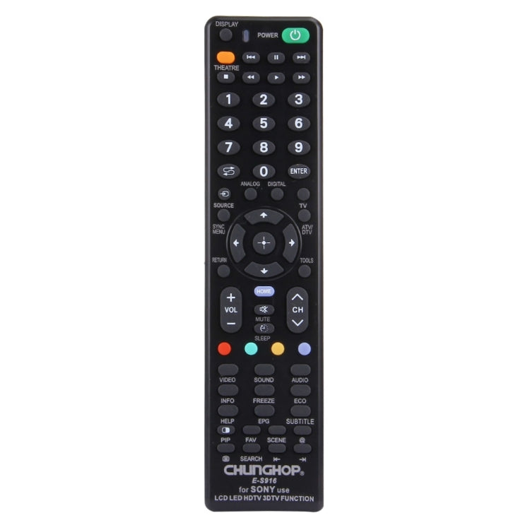 CHUNGHOP E-S916 소니 LED LCD HDTV 3DTV용 범용 리모컨, 소니 TV용