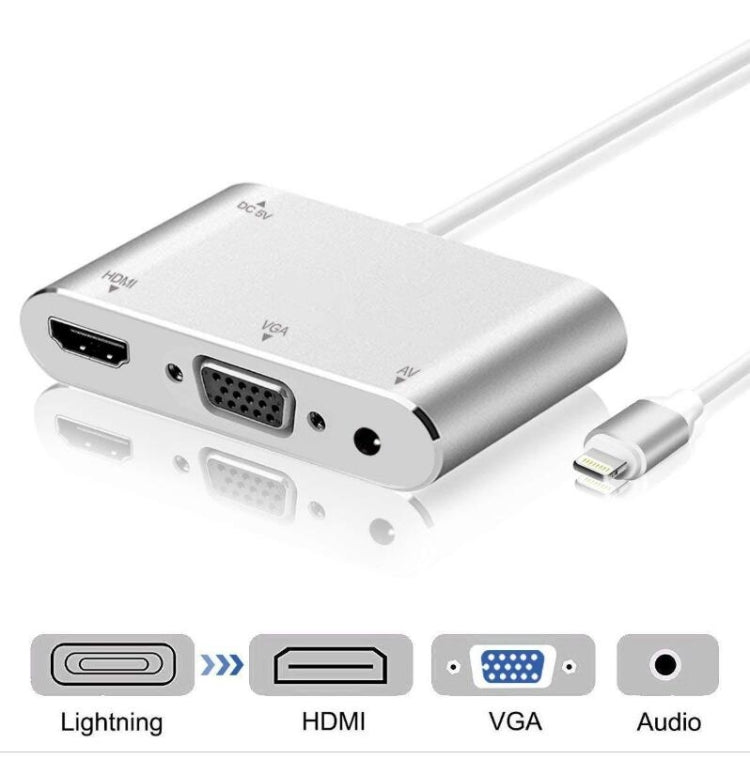 3 in 1 8 핀 to HDMI / VGA / 오디오 어댑터