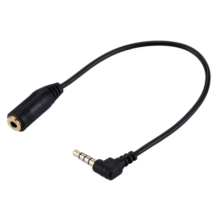 20cm 3.5mm 잭 오디오 수-암 헤드셋 마이크 연장 케이블, 3.5mm 수-암(블랙)