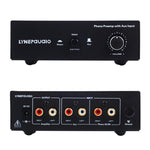 B855 LINEPAUDIO 전화용 프리포노그래프 신호 증폭기 보조 입력 및 볼륨 조절 포함