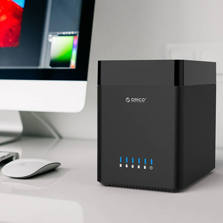 ORICO DS500U3 3.5인치 5베이 자석형 USB 3.0 하드 드라이브 인클로저 블루 LED 표시등 포함, USB 3.0