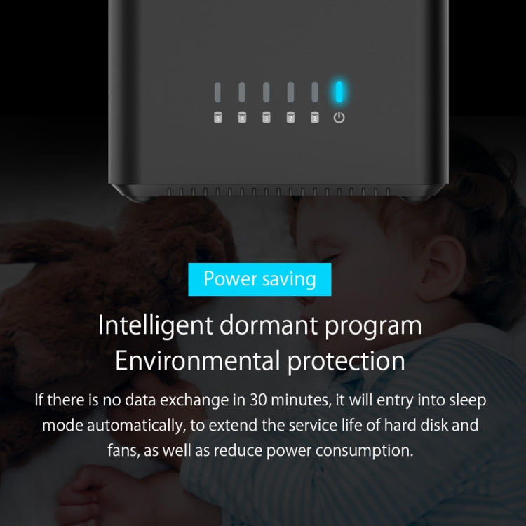 ORICO DS500U3 3.5인치 5베이 자석형 USB 3.0 하드 드라이브 인클로저 블루 LED 표시등 포함, USB 3.0