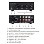 LINEPAUDIO B895 5채널 스테레오 마이크 믹서 이어폰 모니터링 포함